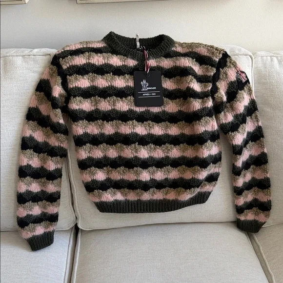 Moncler Wool & Alpaca Blend Striped Sweater - Picture 2 of 7